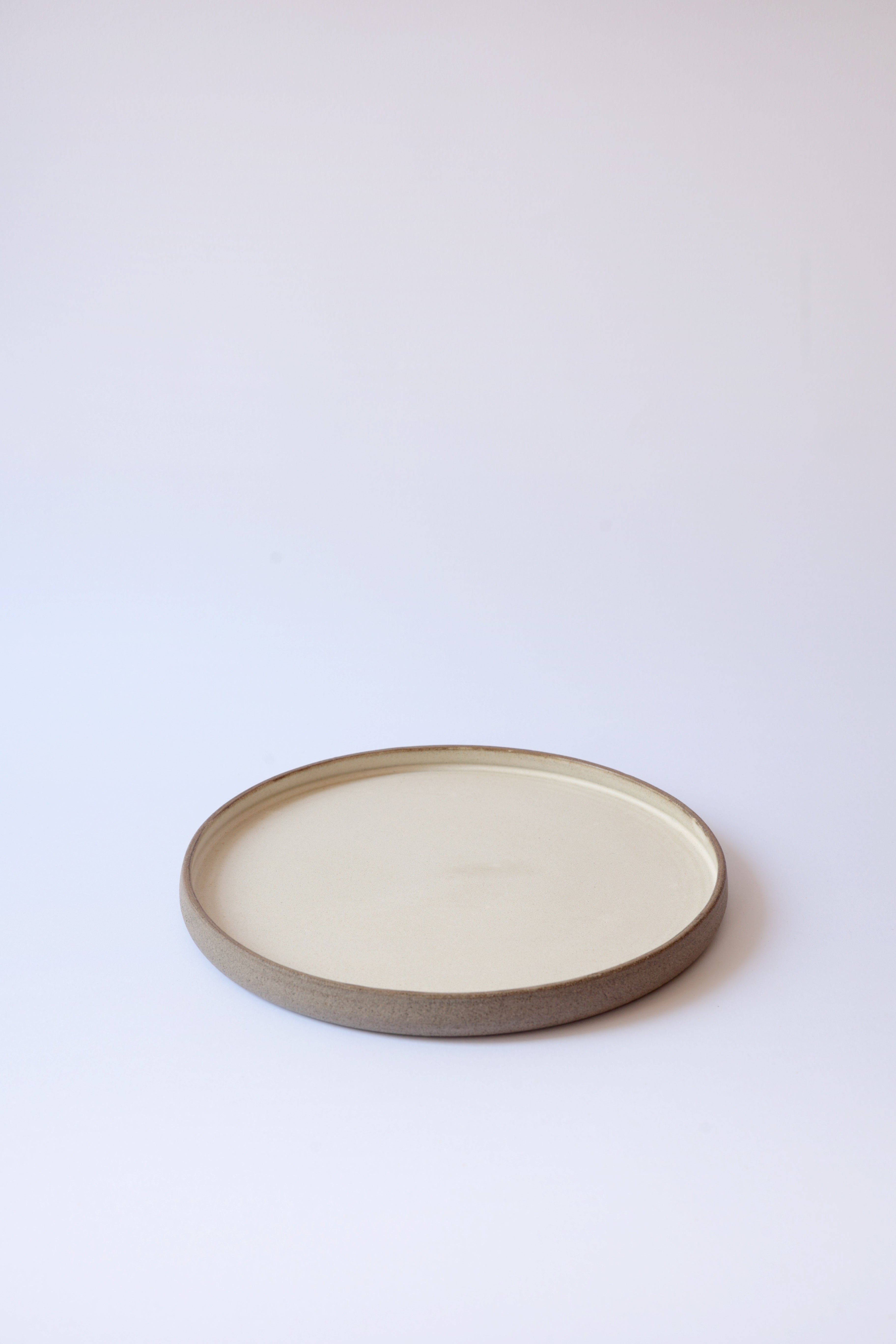 White Plate with Low Rim
